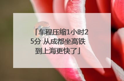 车程压缩1小时25分 从成都坐高铁到上海更快了
