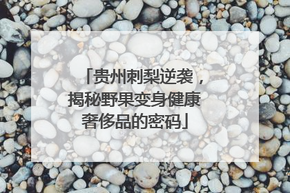 贵州刺梨逆袭，揭秘野果变身健康奢侈品的密码