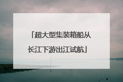 超大型集装箱船从长江下游出江试航