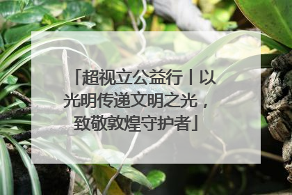 超视立公益行丨以光明传递文明之光，致敬敦煌守护者
