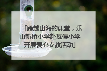 跨越山海的课堂，乐山新桥小学赴瓦侯小学开展爱心支教活动