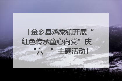 金乡县鸡黍镇开展“红色传承童心向党”庆“六一”主题活动