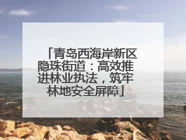 青岛西海岸新区隐珠街道：高效推进林业执法，筑牢林地安全屏障