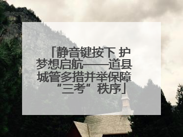 静音键按下 护梦想启航——道县城管多措并举保障“三考”秩序