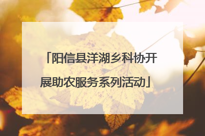 阳信县洋湖乡科协开展助农服务系列活动