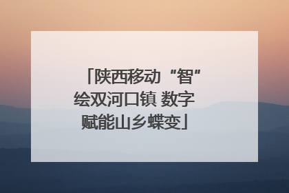 陕西移动“智”绘双河口镇 数字赋能山乡蝶变