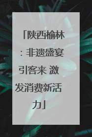 陕西榆林：非遗盛宴引客来 激发消费新活力
