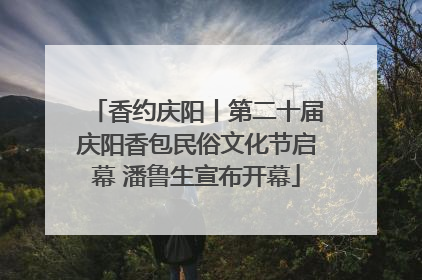 香约庆阳丨第二十届庆阳香包民俗文化节启幕 潘鲁生宣布开幕