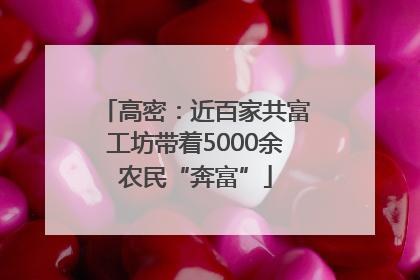 高密：近百家共富工坊带着5000余农民“奔富”