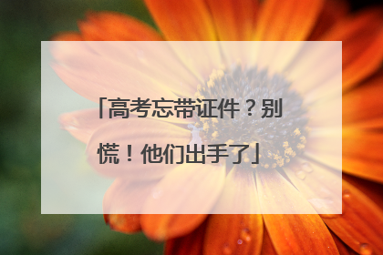 高考忘带证件？别慌！他们出手了