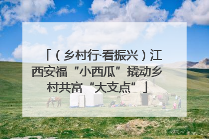 （乡村行·看振兴）江西安福“小西瓜”撬动乡村共富“大支点”