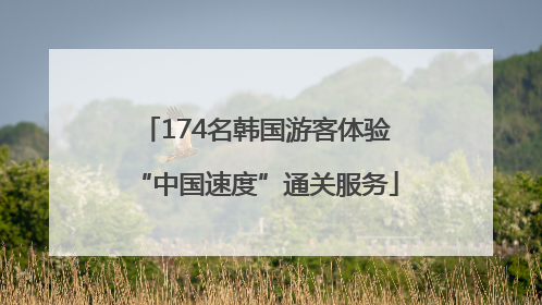 174名韩国游客体验“中国速度”通关服务
