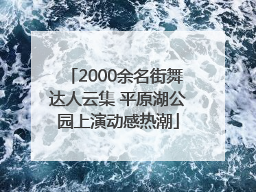 2000余名街舞达人云集 平原湖公园上演动感热潮