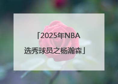 2025年NBA选秀球员之杨瀚森