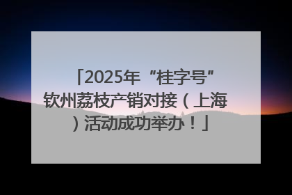 2025年“桂字号”钦州荔枝产销对接（上海）活动成功举办！