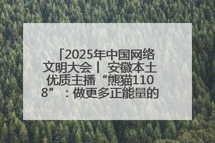 2025年中国网络文明大会丨 安徽本土优质主播“熊猫1108”：做更多正能量的事情 带给大家快乐