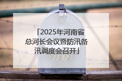 2025年河南省总河长会议暨防汛备汛调度会召开