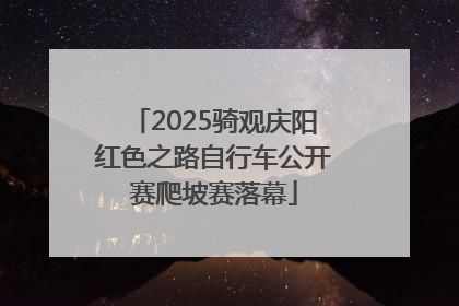 2025骑观庆阳红色之路自行车公开赛爬坡赛落幕