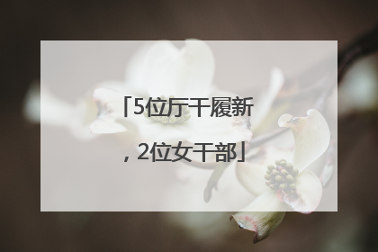 5位厅干履新，2位女干部