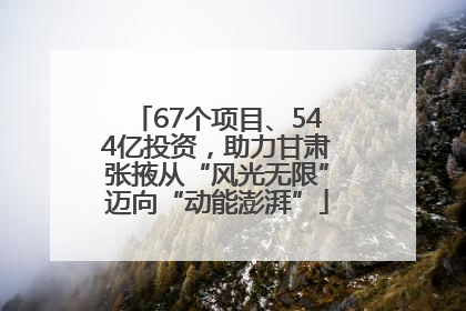 67个项目、544亿投资，助力甘肃张掖从“风光无限”迈向“动能澎湃”